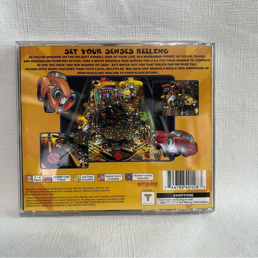 Pro Pinball Big Race USA Original Sony PlayStation 1 Game